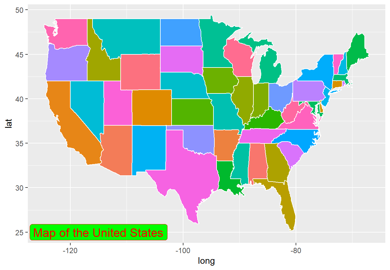Customize the colors and size of geom_label
